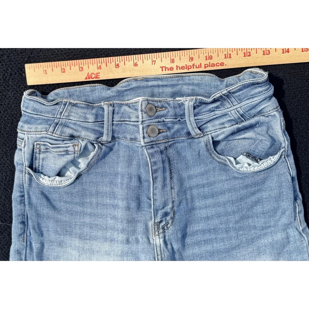 KanCan Jeans Womens 29 Blue Light Wash High Rise Flare Raw Hem VBK1906L Stretch - Picture 5 of 9